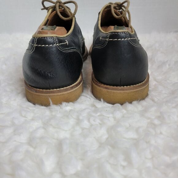 Johnston & Murphy Howell Mens Oxford Shoes Sz 9.5 Plain Toe Navy Oiled Leather main image 9